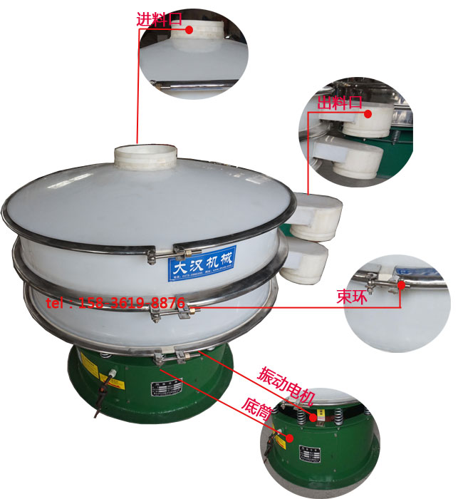 1000型防腐塑料旋振筛细节图 1000型防腐塑料旋振筛细节图