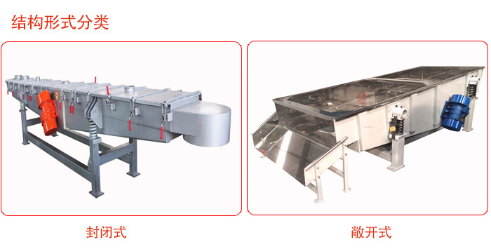 振动输送机分为封闭式与敞开式两种。