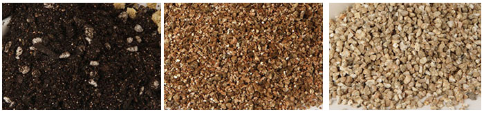 砂土，黄土，石粉等物料展示。