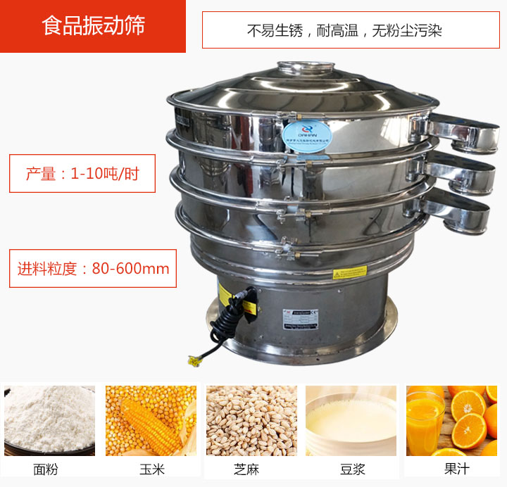 食品丝瓜视频黄片地址不易生锈，耐高温，无粉尘污染，产量在1-10吨/时。