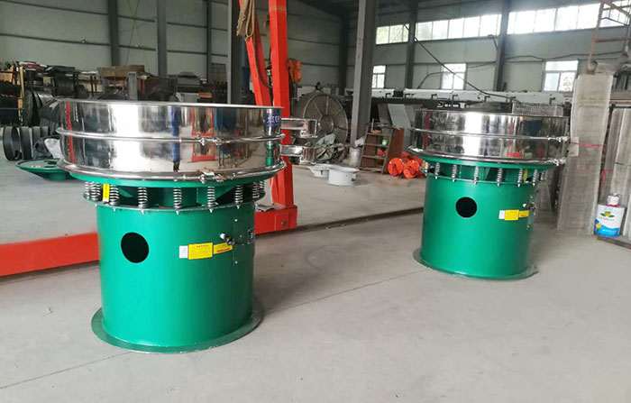 两台无防尘盖皂粉旋振筛展示图