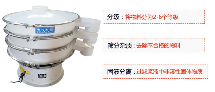 600型聚丙烯丝瓜视频黄片地址优势：分级：将物料京分为2-6个等级。筛分杂质：去除不合格的物料。固液分离：过滤浆液中非溶性固体物质。