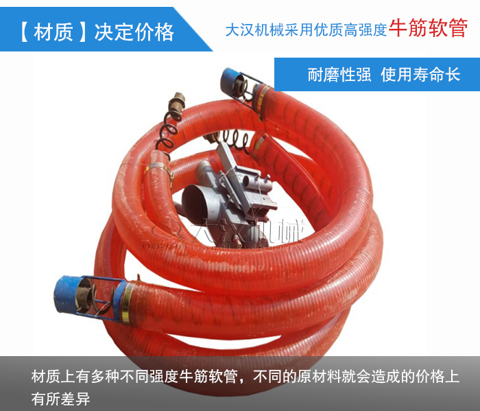 河沙自吸式软管螺旋输送机