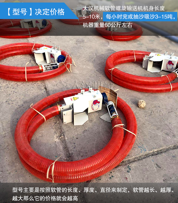 河沙自吸式软管螺旋输送机