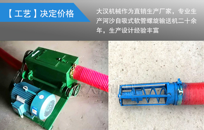 河沙自吸式软管螺旋输送机