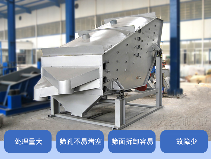 概率筛产品特点：处理量大，筛孔不易堵塞，筛面拆卸容易，故障少
